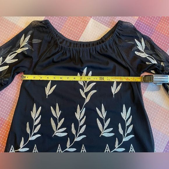 Alfani Petite Embroidered Blouse - Picture 7 of 13